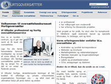 Tablet Screenshot of hurtigoversaetter.dk